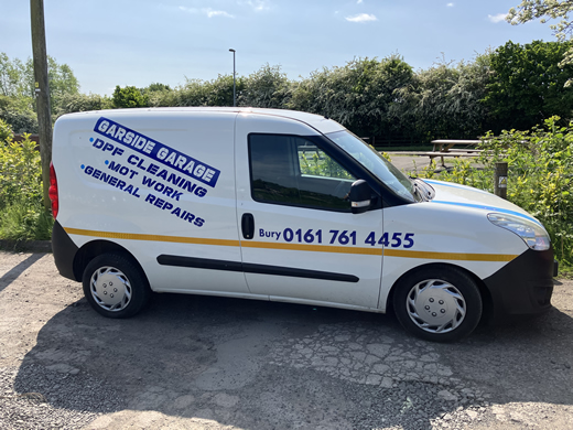 dpf cleaning van side on view